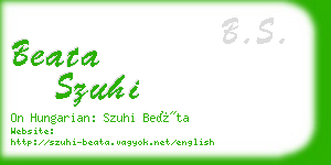 beata szuhi business card